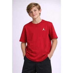 Nike Air Jordan Red T-Shirt Youth Large Jumpman Athletic Graphic Tee